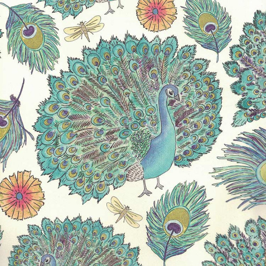 Large Peacocks Print Italian Paper ~ Leonardo Communication